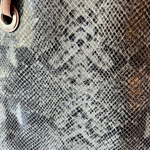 Michael Kors Tan Snake Print Tote - Picture 8 of 11